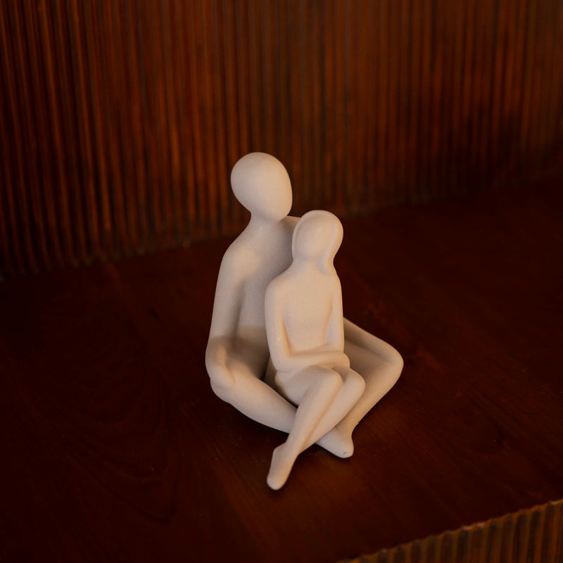Enfold Couple Figurine Minimalist Style Resin Ornament