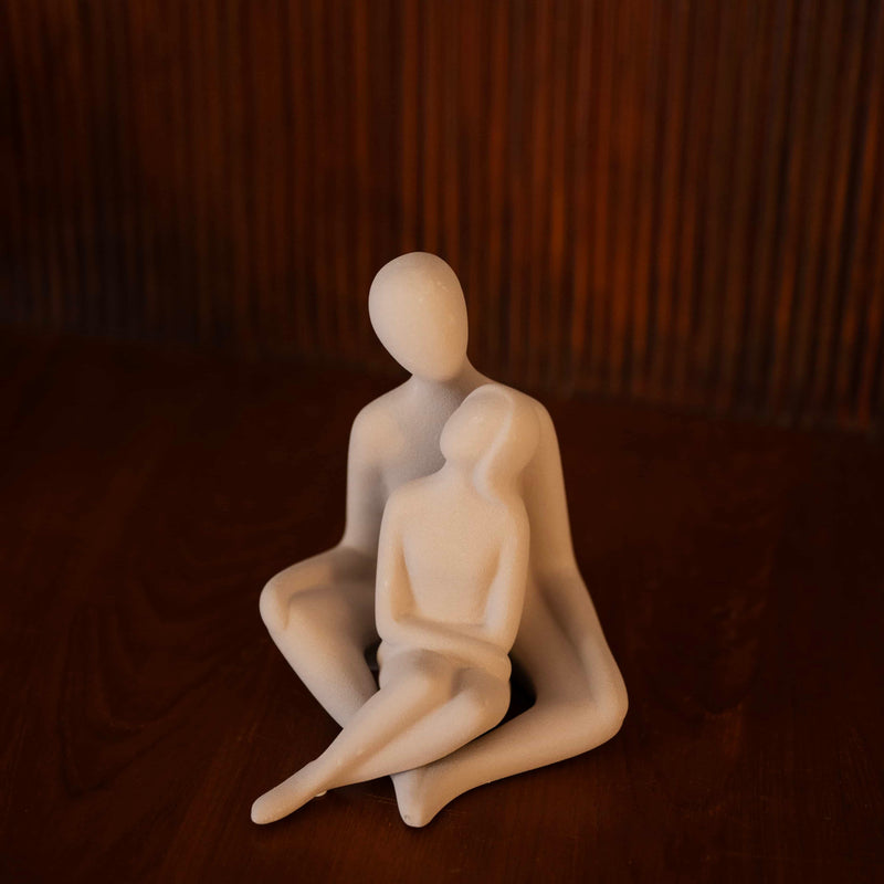 Enfold Couple Figurine Minimalist Style Resin Ornament