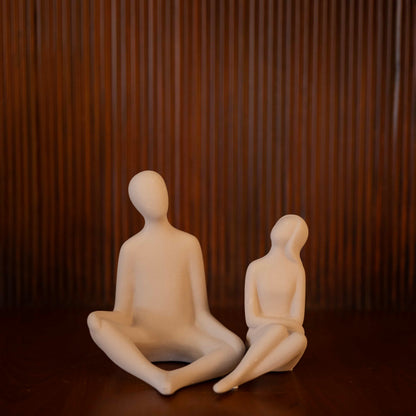 Enfold Couple Figurine Minimalist Style Resin Ornament