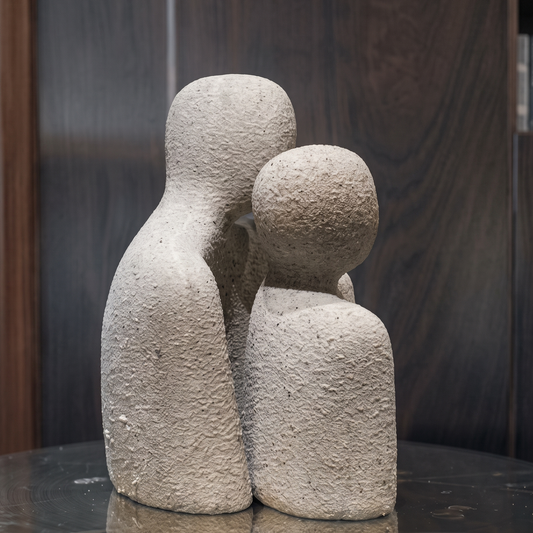 Twofold Human Figurine Modern Minimalist Sculpture