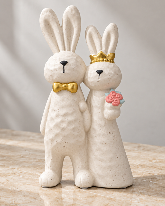 Vows Ceramic Rabbit Couple