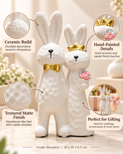 Vows Ceramic Rabbit Couple