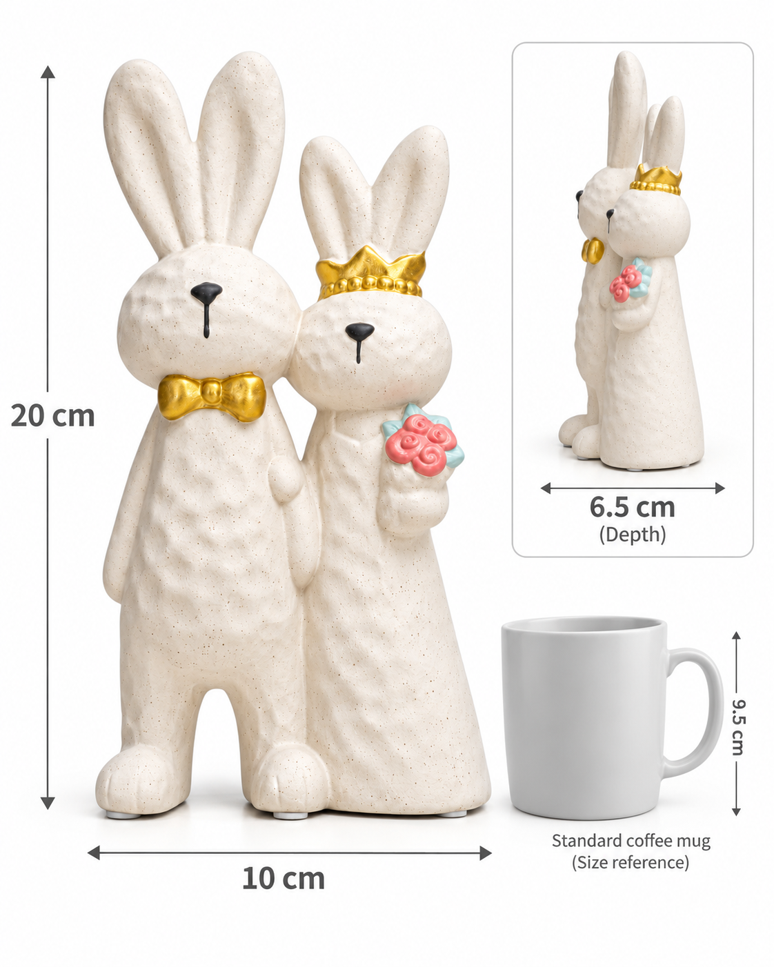 Vows Ceramic Rabbit Couple