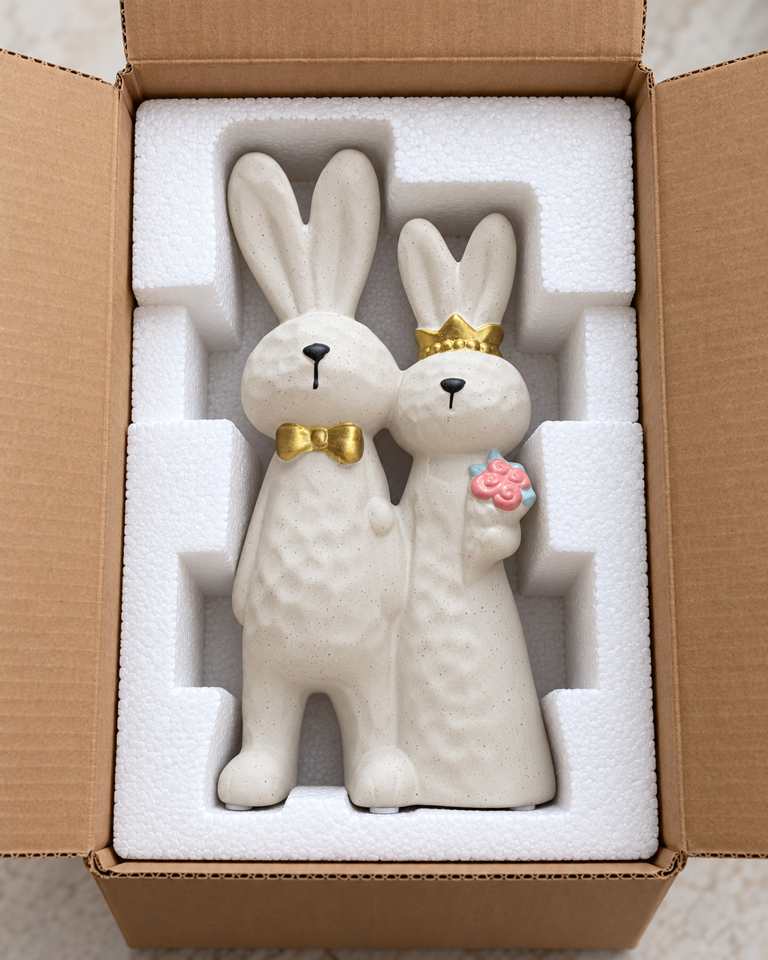 Vows Ceramic Rabbit Couple