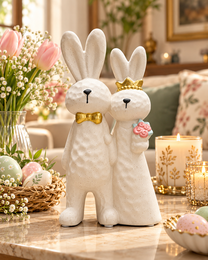 Vows Ceramic Rabbit Couple