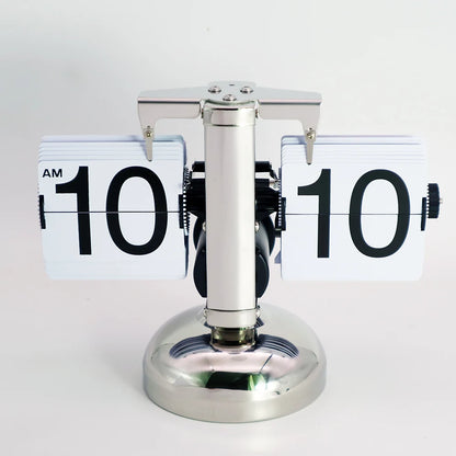 HQ-3 Retro Flip Desk Clock Mechanical Stainless Steel