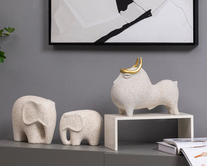 Elephant Figurine Modern Style Handmade Resin 23x12.5x18.5cm GX04S030