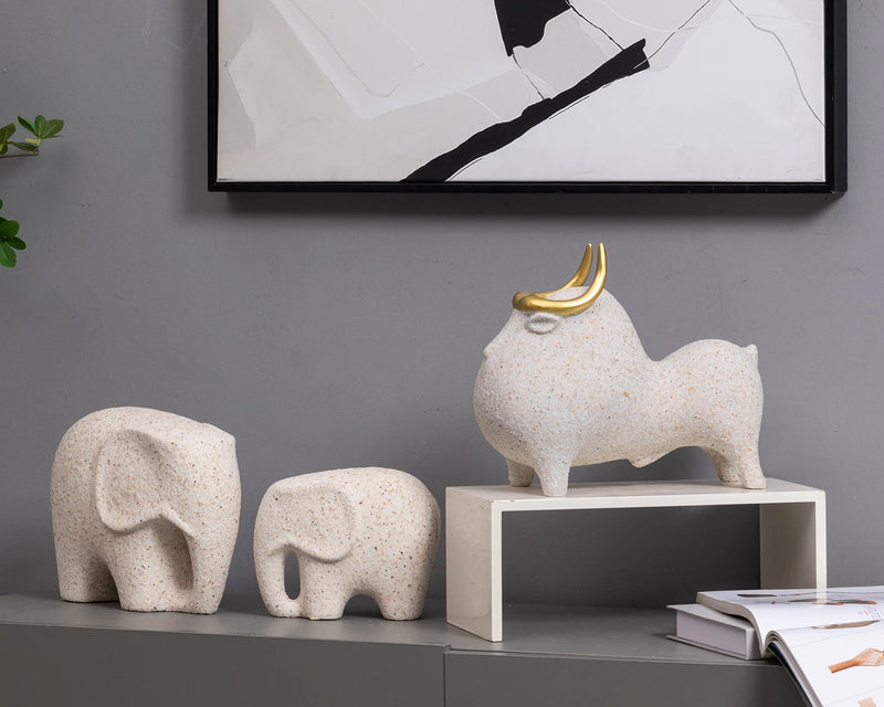 Elephant Figurine Modern Style Handmade Resin 23x12.5x18.5cm GX04S030
