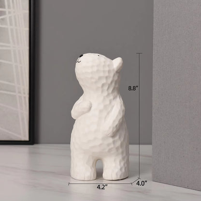 Bear Figurine Art Deco Porcelain 10.3x10.7x22.4cm AD41F604