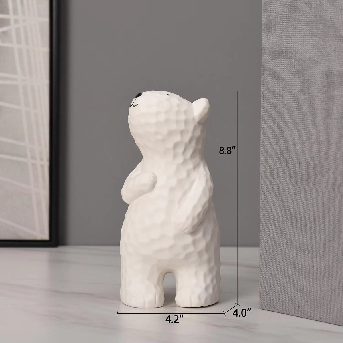 Bear Figurine Art Deco Porcelain 10.3x10.7x22.4cm AD41F604