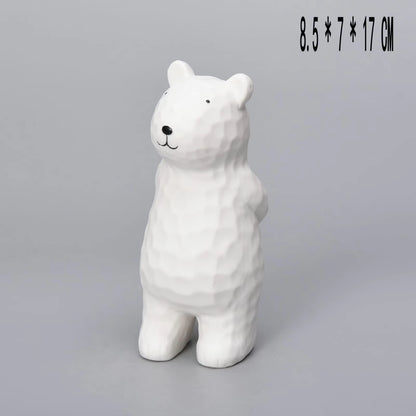 Bear Figurine Art Deco Porcelain 7.3x7.6x17.2cm AD41F603