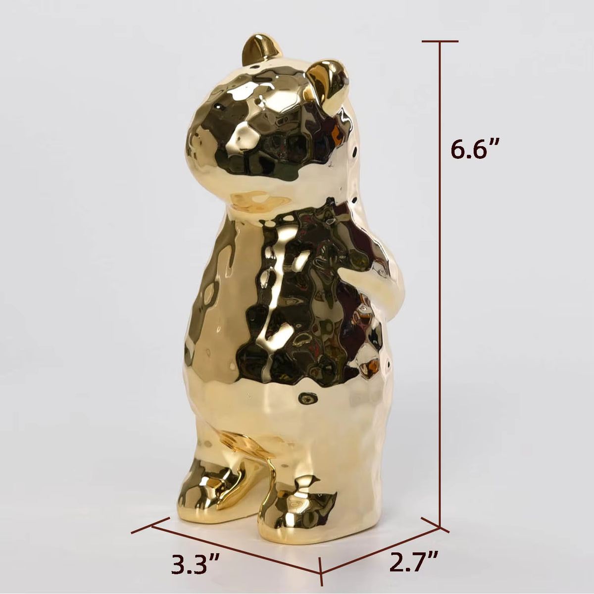 Bear Figurine Art Deco Porcelain 7.3x7.6x17.2cm AD41F603