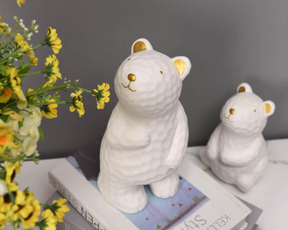 Bear Figurine Art Deco Porcelain 7.3x7.6x17.2cm AD41F603