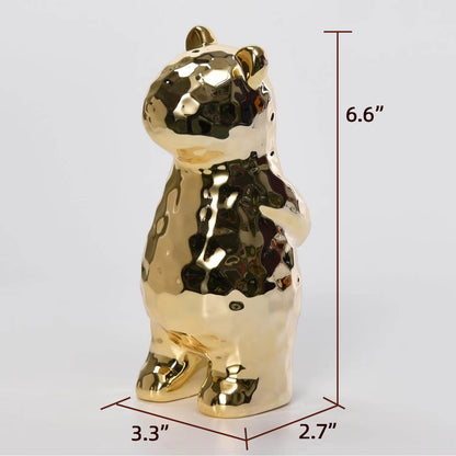 Bear Figurine Art Deco Porcelain 7.3x7.6x17.2cm AD41F603