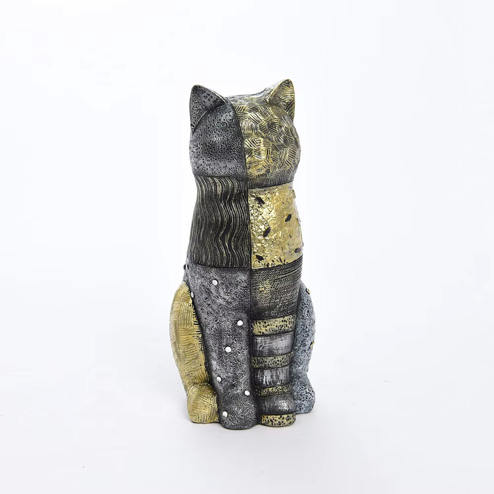 Cat Figurine Art Deco Resin 13.5x9x20cm HX05S119