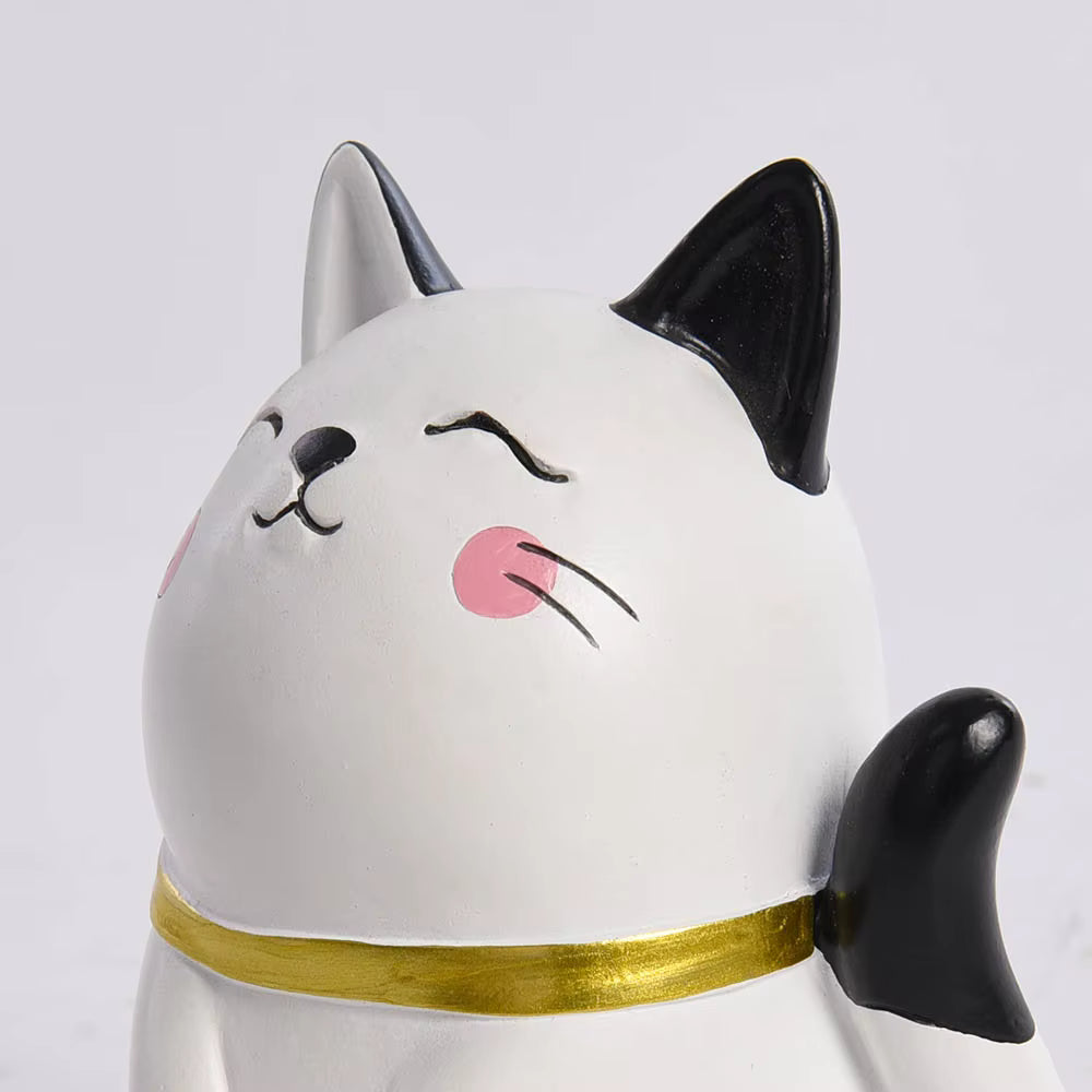Cat Figurine Cute Resin 10.6x10.3x13.3cm AX04S038
