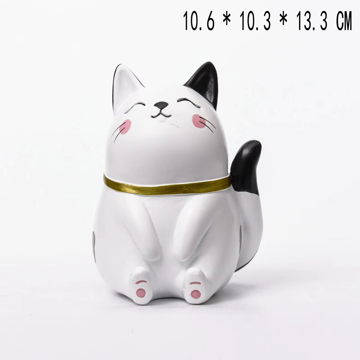 Cat Figurine Cute Resin 10.6x10.3x13.3cm AX04S038