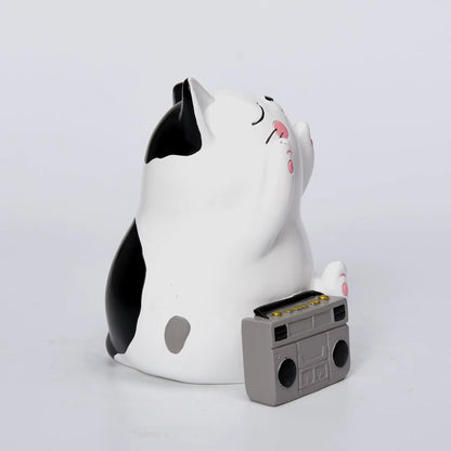 Cat Figurine Modern Resin 11x10x15.6cm AX04S034