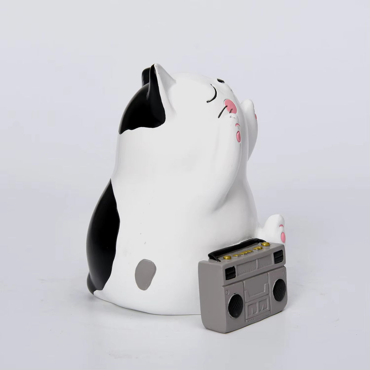 Cat Figurine Modern Resin 11x10x15.6cm AX04S034