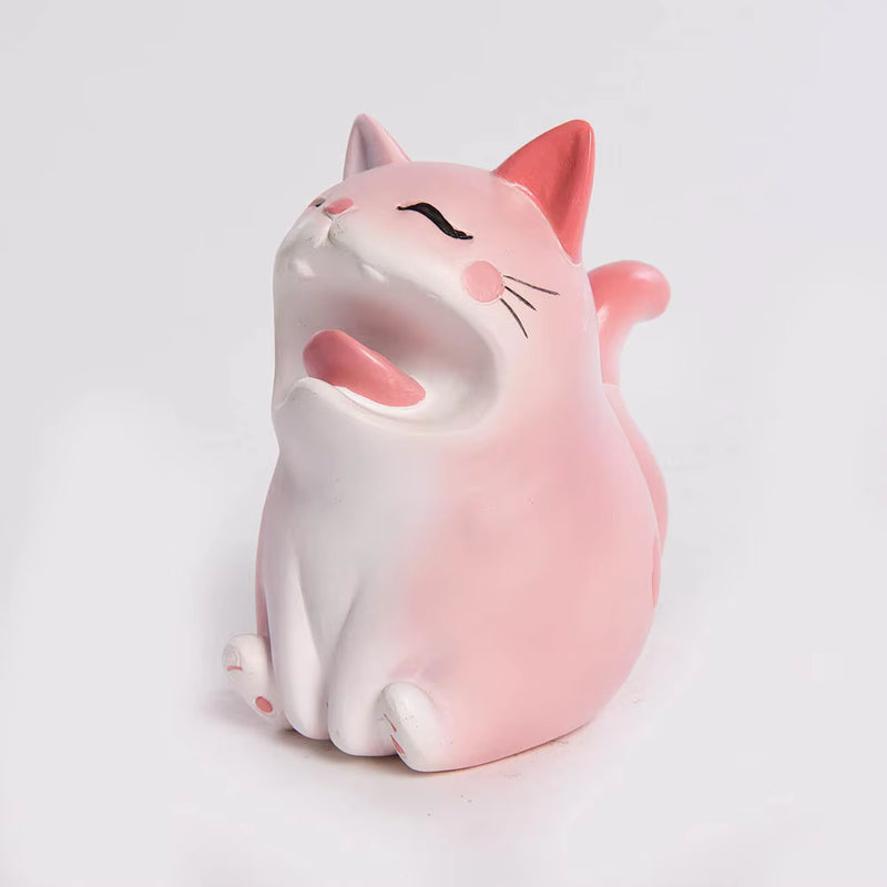 Cat Figurine Modern Resin 16.5x9.2x8.9cm AX04S039