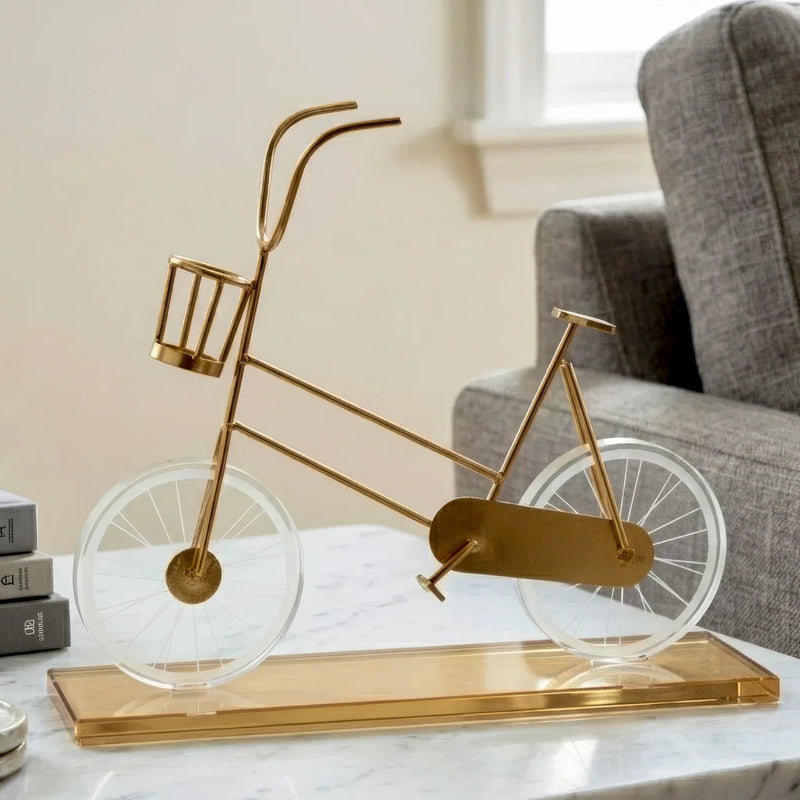 Promenade Crystal-Wheel Bicycle Sculpture