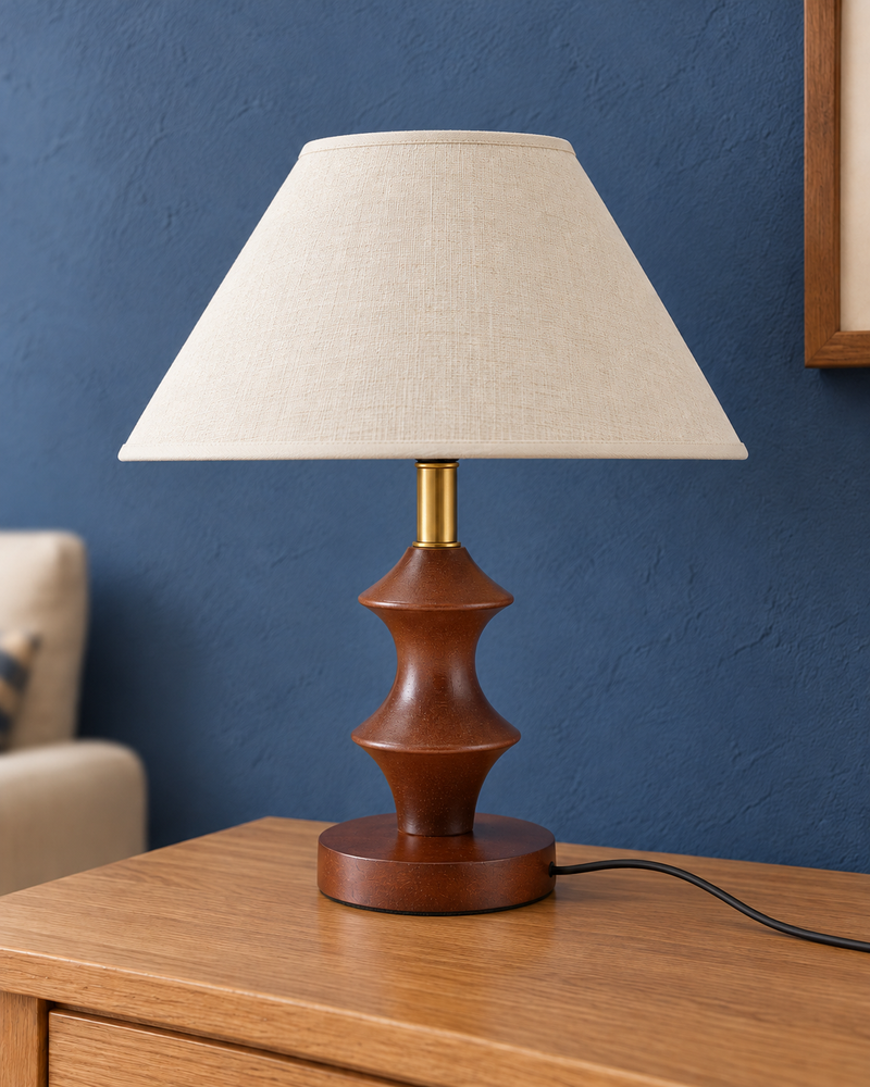 Column Table Lamp — Cream Shade