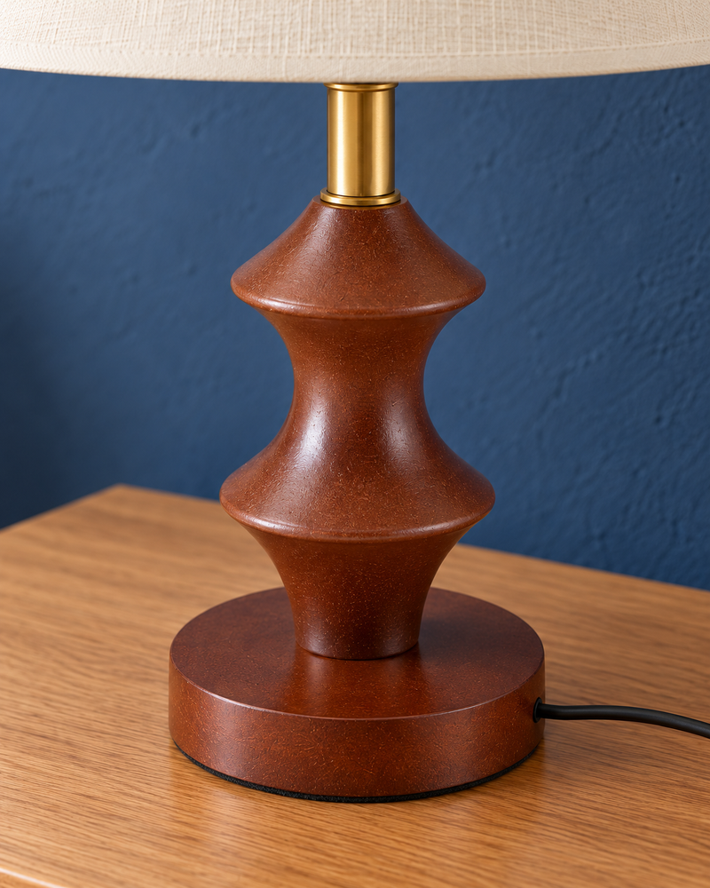 Column Table Lamp — Cream Shade