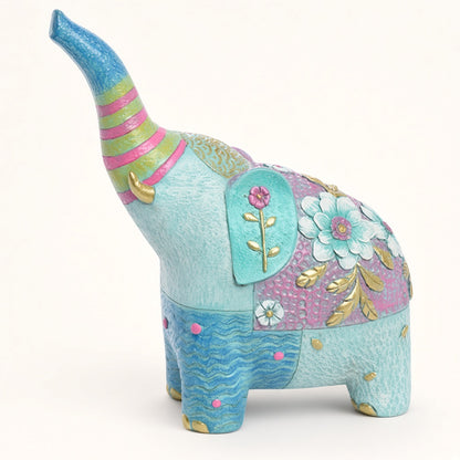 Flora Patch Elephant, Tall, three-quarter view