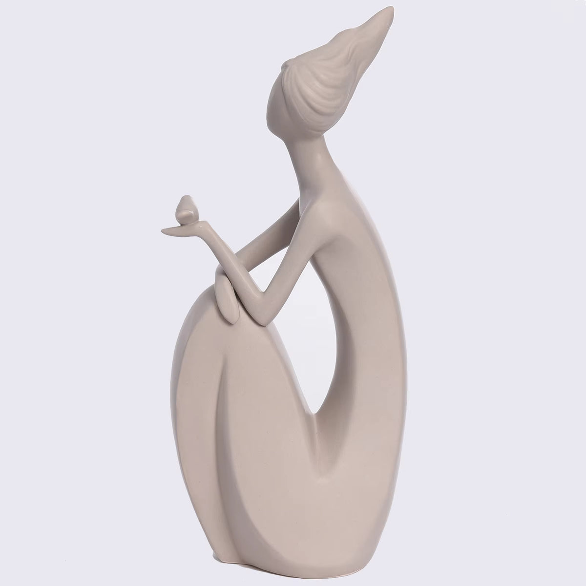 Lady Figurine Modern Porcelain 12x8.3x26.5cm BD81F204260