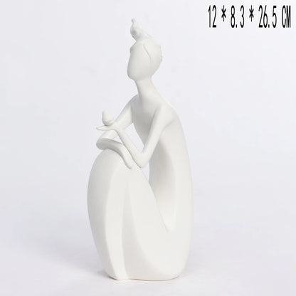 Lady Figurine Modern Porcelain 12x8.3x26.5cm BD81F204260