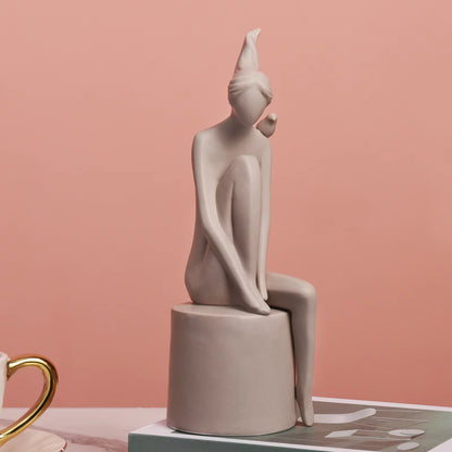Lady Figurine Modern Porcelain 9.3x8.7x25.5cm BD81F204259