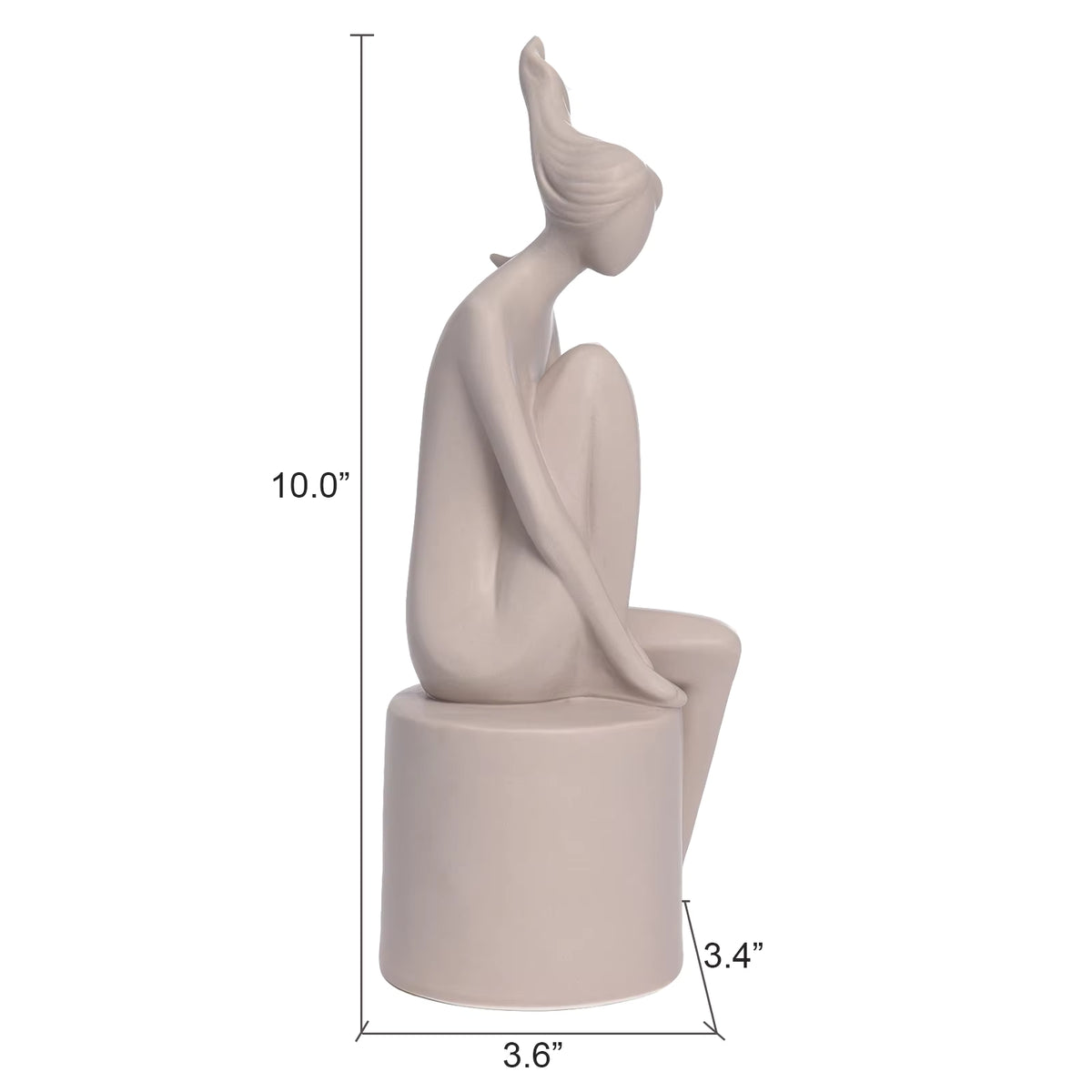 Lady Figurine Modern Porcelain 9.3x8.7x25.5cm BD81F204259