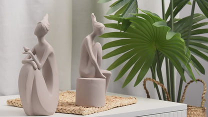 Lady Figurine Modern Porcelain 9.3x8.7x25.5cm BD81F204259