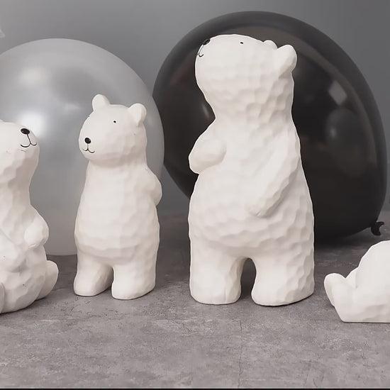 Bear Figurine Art Deco Porcelain 10.3x10.7x22.4cm AD41F604
