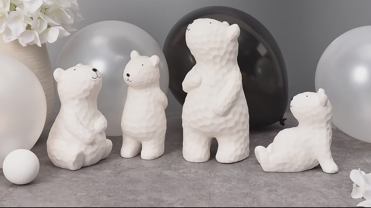 Bear Figurine Art Deco Porcelain 10.3x10.7x22.4cm AD41F604