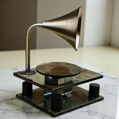 Retro Echo Figurine Vintage Modern Black and Gold