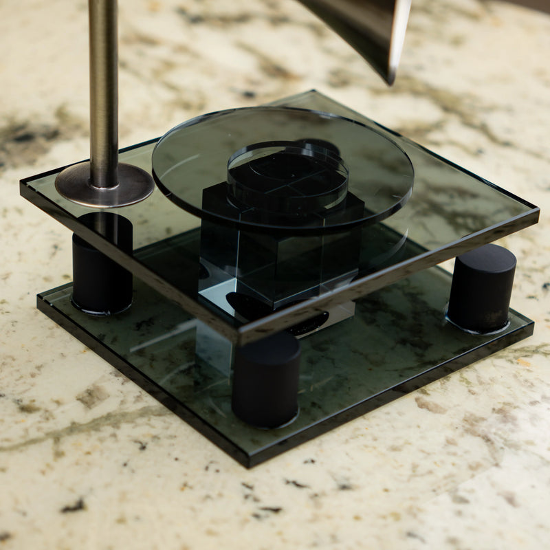 Playback Gramophone Sculpture — Smoke & Gold Tone