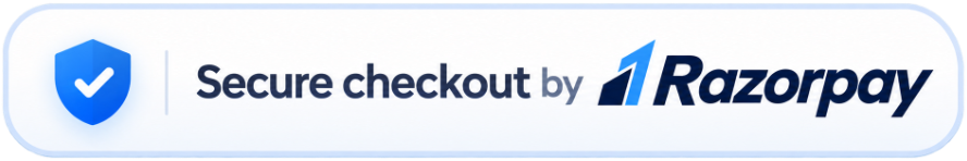 Secure checkout by Razorpay